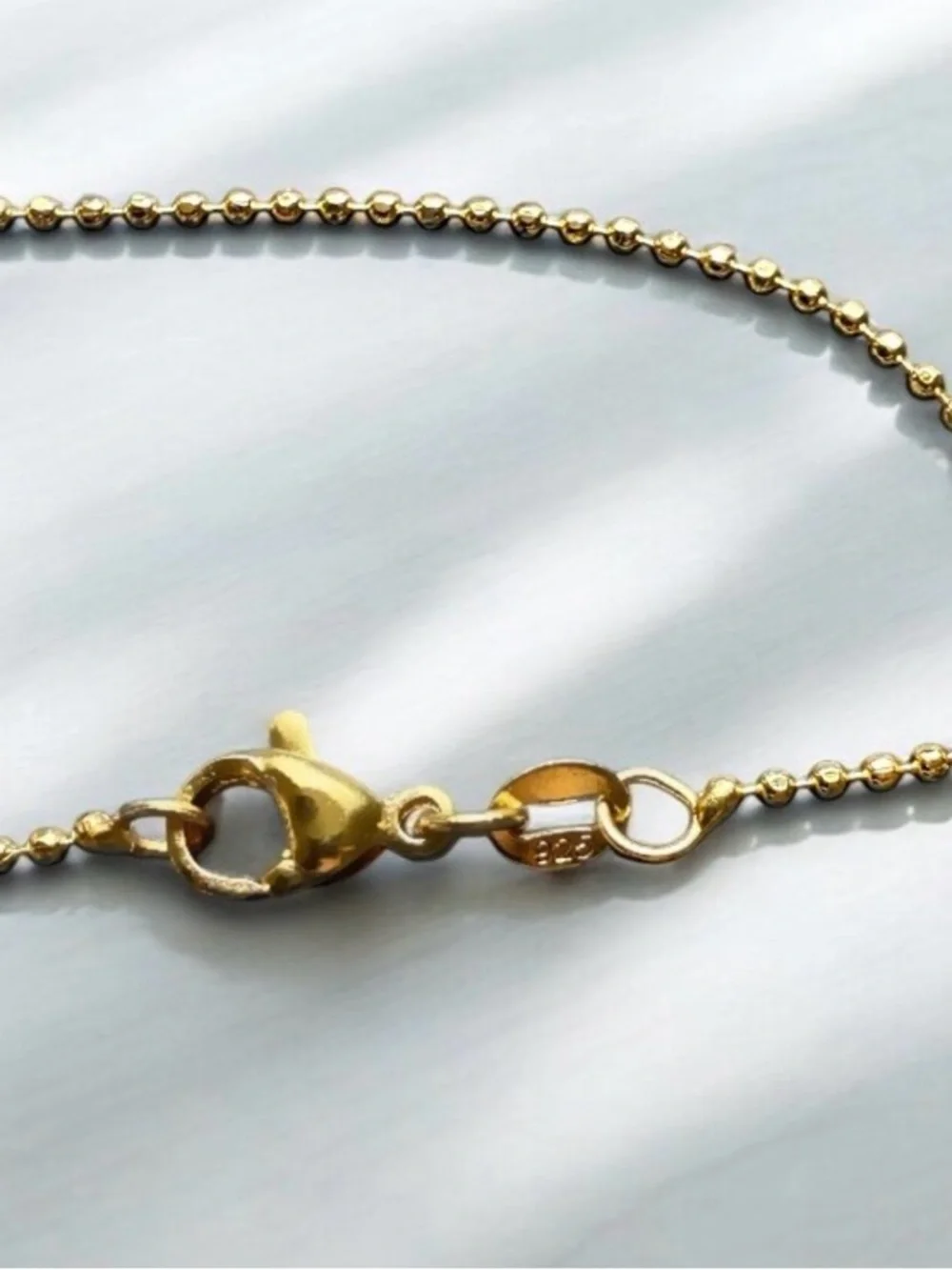 Beautiful Black Evil Eye Necklace 16 inches  .925 sterling silver gold plated
